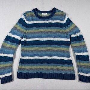 Vintage CHRISTOPHER & BANKS Roll Neck Striped Sweater Size L